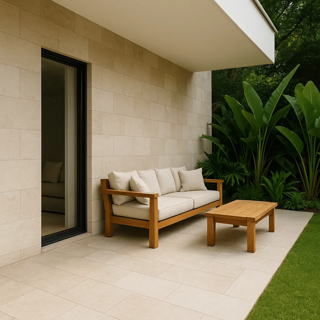 Paras stone wall cladding and patio paving